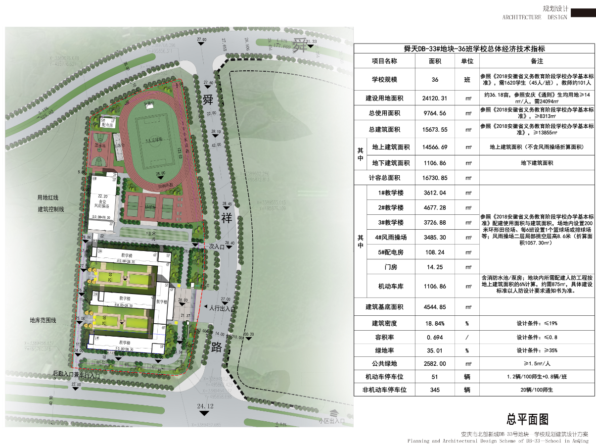 安庆市北部新城DB-33地块-学校规划建筑设计方案公告