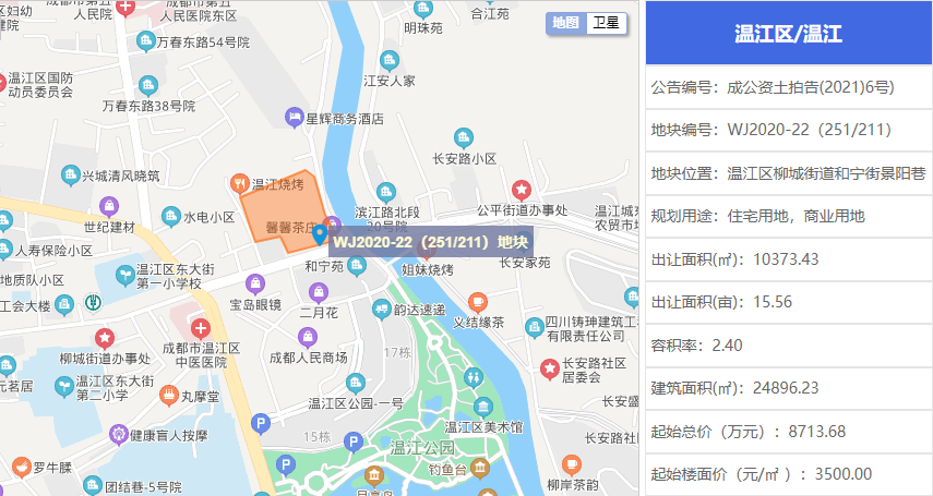 温江老城区15.56亩宅地以9958.49万元被温江国资摘得！