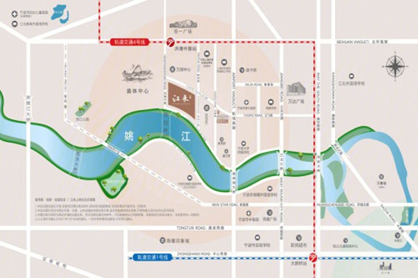 宁波江北区江来上府近4号线,孕育新的江景潮流住区