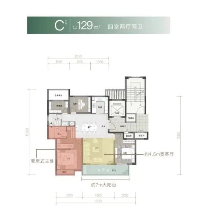 建面约129㎡户型图 10.JPG