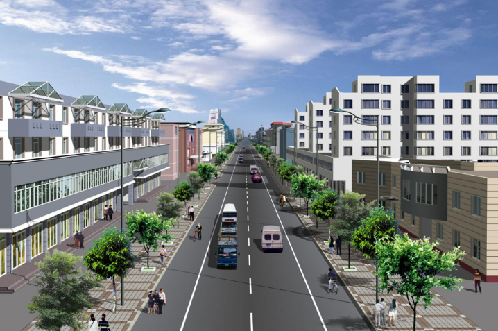 碧桂园h区南侧地块支路道路效果图