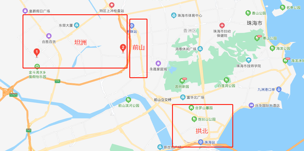 坦洲地图