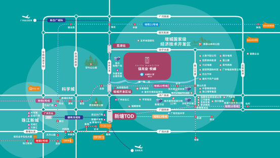 广州增城佳兆业悦峰项目区位交通示意图