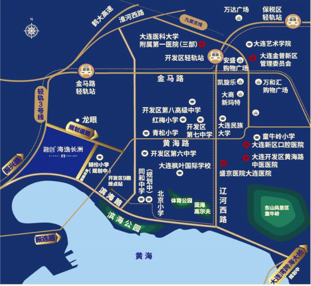 融创海逸长洲位置图