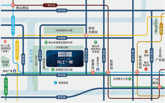 海伦堡弘阳·悦江一號交通线网图