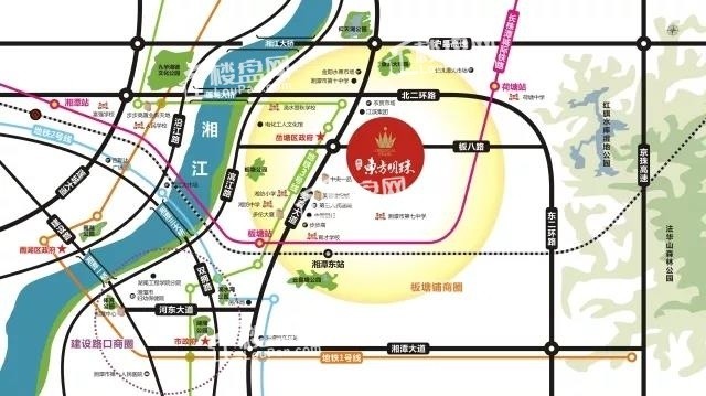 湘潭东方明珠区位交通图