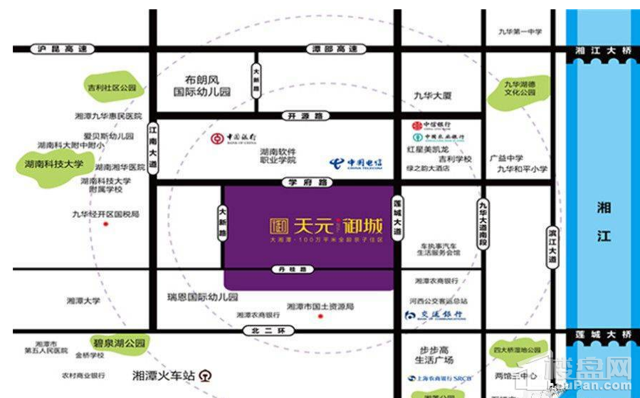 湘潭天元御城区位交通图