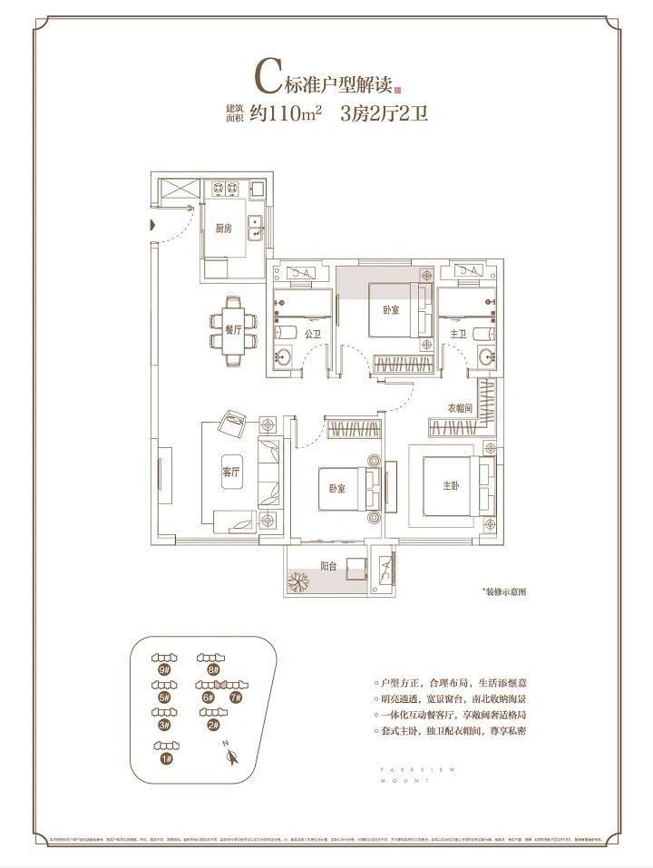 水头中骏璟峰户型图图片