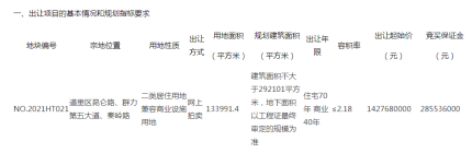 土拍速报——28日道里区出让二类居住地块，起价14.3亿元