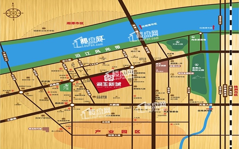 湘潭润玉新城区位交通图
