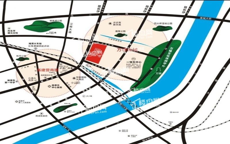 湘潭天元广场区位交通图
