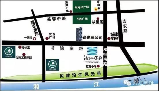 湘江学府区位交通图