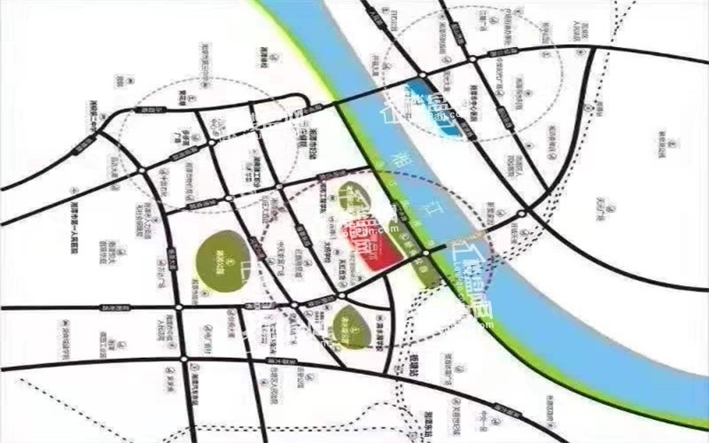 湘潭江景名城区位交通图