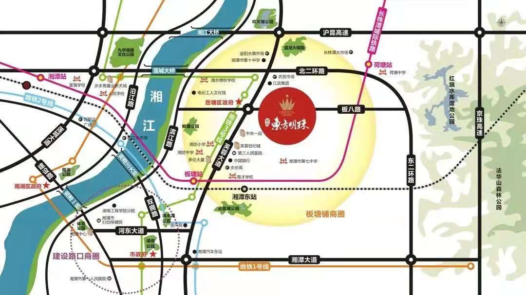 湘潭东方明珠区位交通图