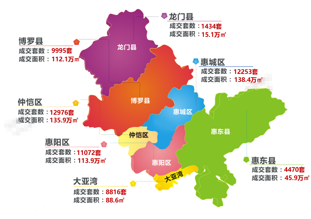 惠州各区县地图图片