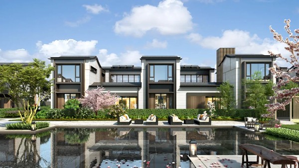 杭州湾新区绿地海湾新城·东方院湖景合院别墅,仅78席尽享繁华与诗意