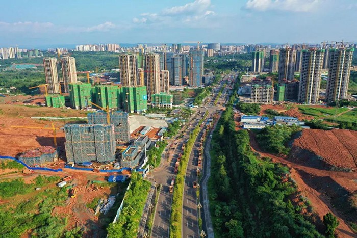 建設如火如荼北站片區,雙塔地標氣勢不凡清泉寺文化小