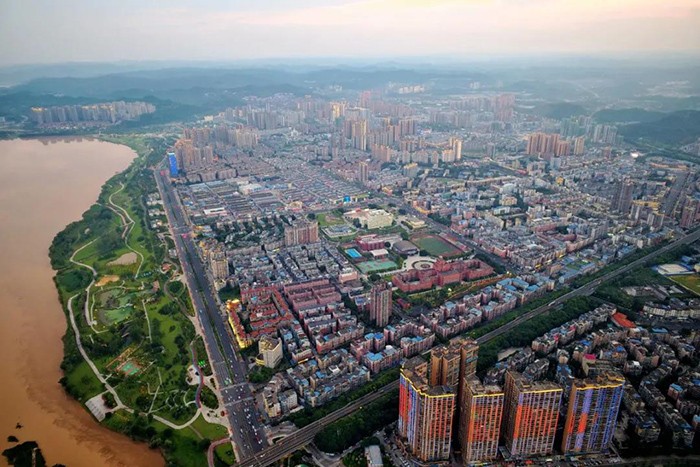 谷景區嘉陵大道沿線都京港嘉陵江大橋文峰新城南充城市建設快速推進