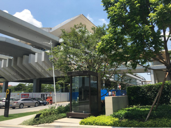 增城时代名著的门口就是地铁21号线山田站