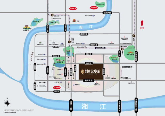 湘潭恒大华府区位交通图