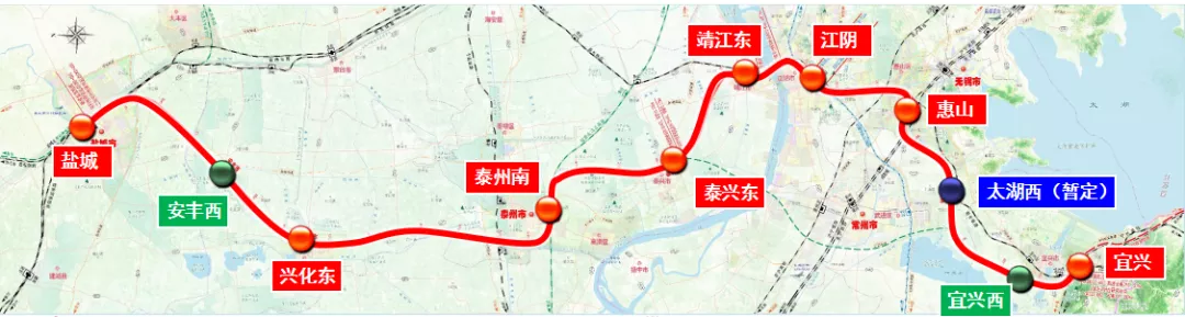 最新消息事关盐泰锡常宜铁路全线设站