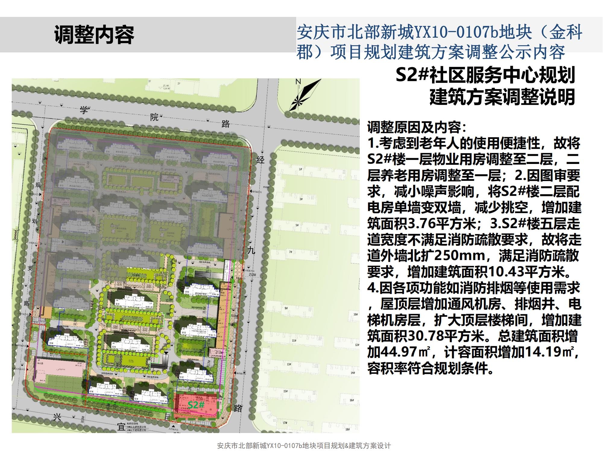 安庆市北部新城金科郡项目规划建筑方案调整公示