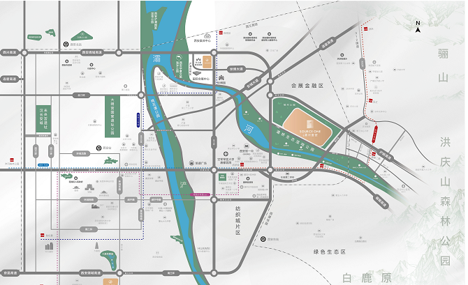 灞桥生态湿地公园路线图片