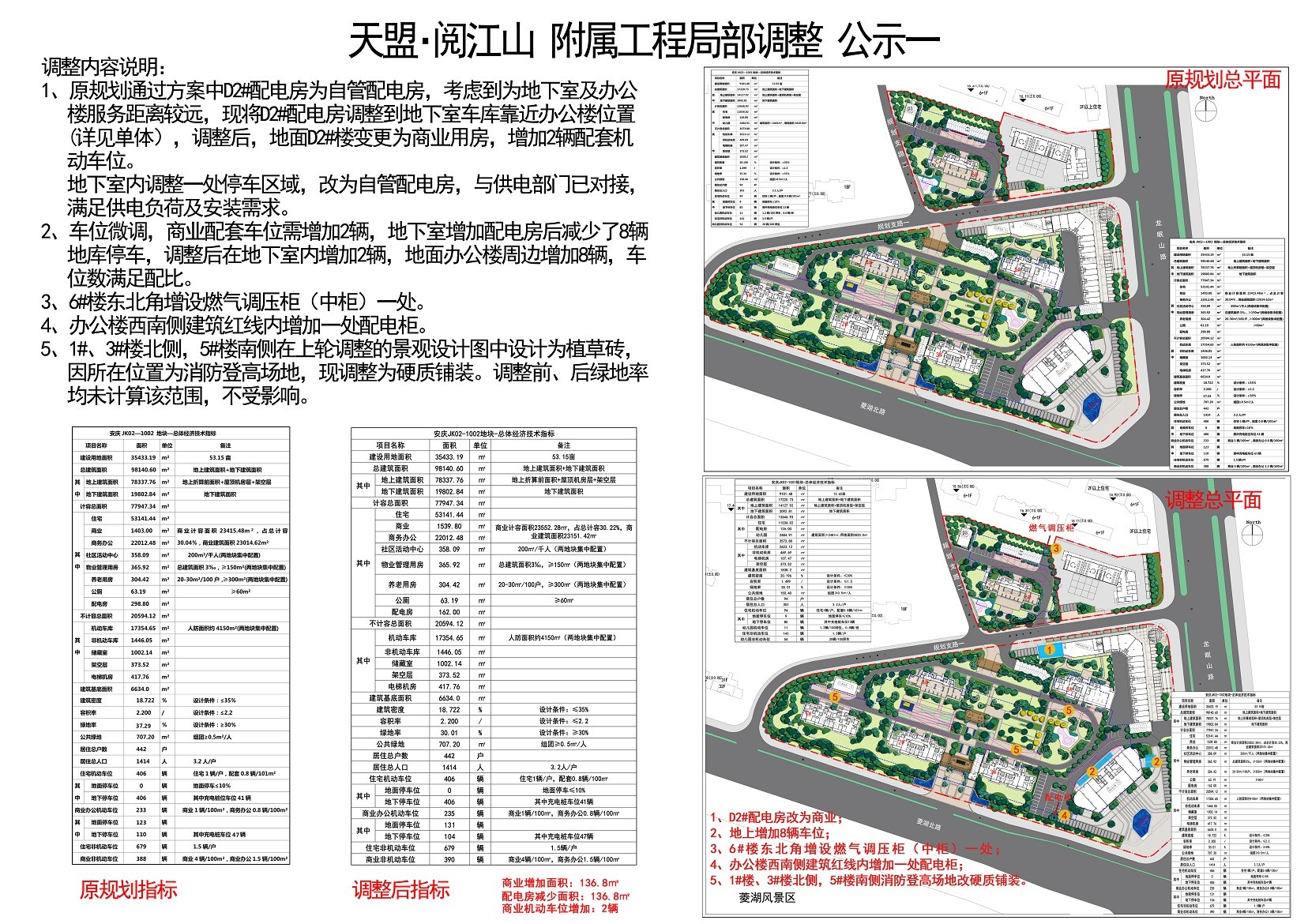 安庆市天盟·阅江山项目规划建筑方案调整公示通告