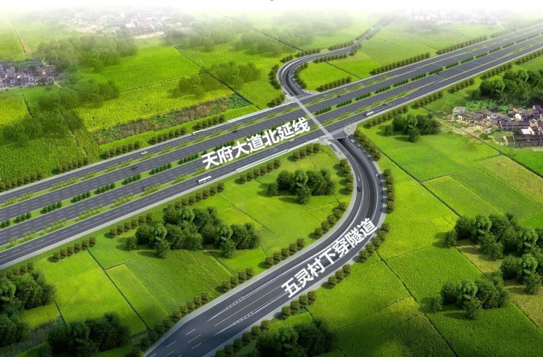 最新消息！天府大道北延线五灵村下穿隧道在10月17日正式通车！