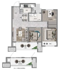 【正荣御首府】建面约89㎡三居 迭新三面宽产品时代