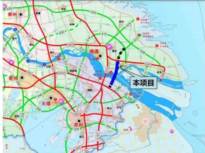 3km规划中的崇海通道上游苏通大桥下游约8公里处海太过江通道位于全本