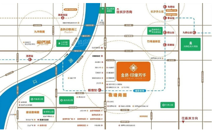 金侨·印象芳华区域交通图