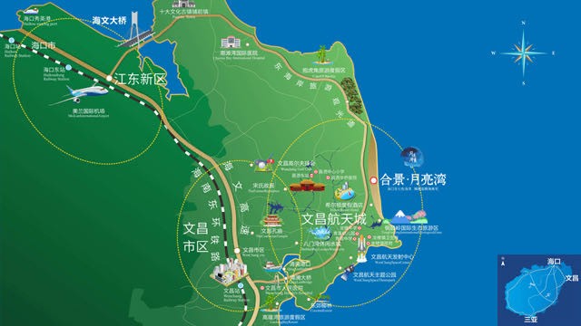 文昌月亮湾地图图片