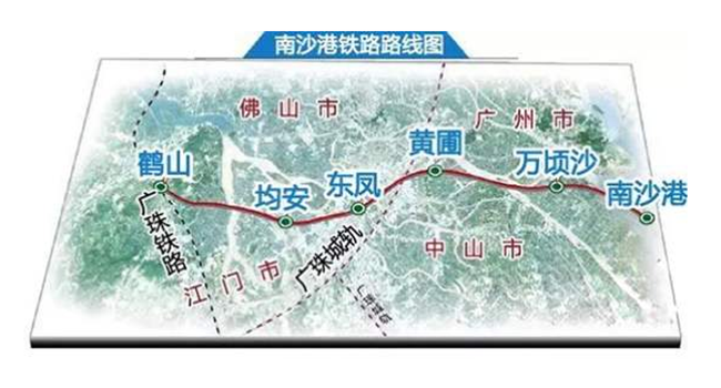 广州南沙港铁路路线图图片