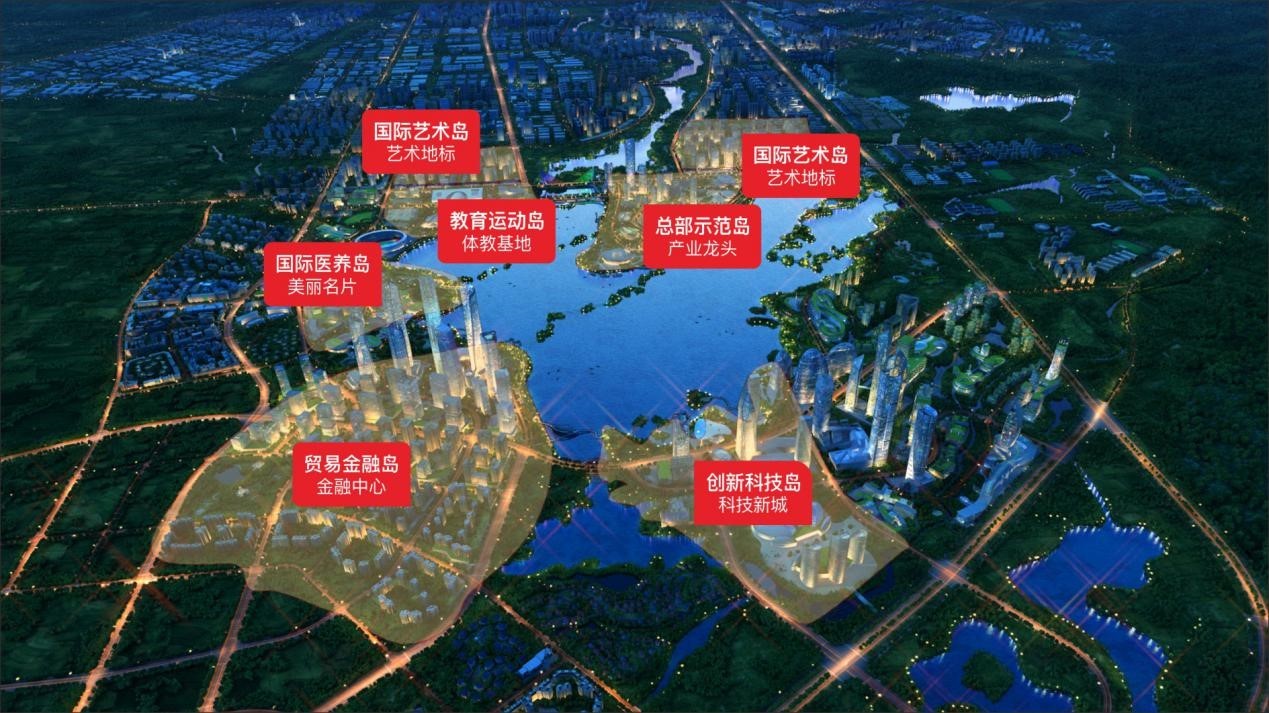 川港合作示范园是该区域内先产后城的项目,规划打造总部示范岛,国际