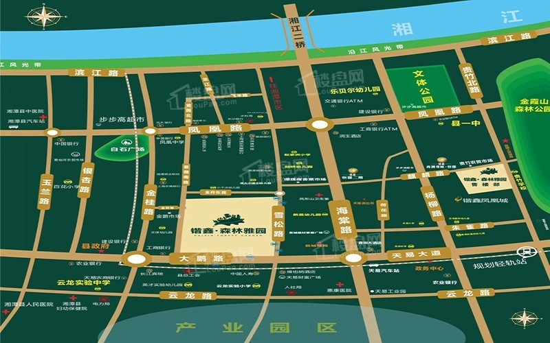 锴鑫·森林雅园区位交通图