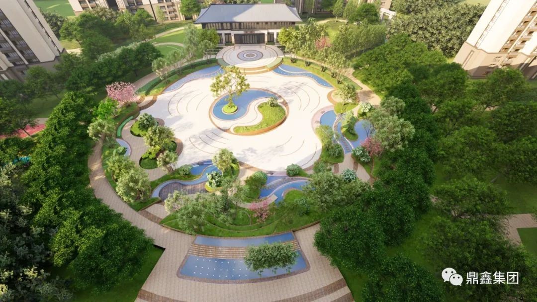 中心文化园万人广场北中轴文化园意向效果图,请以实际建设为准北中轴