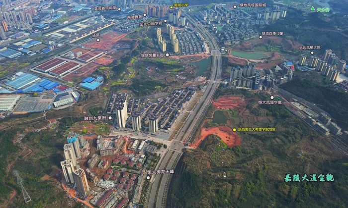 航拍看嘉陵南充之南大城轮廓日渐丰满