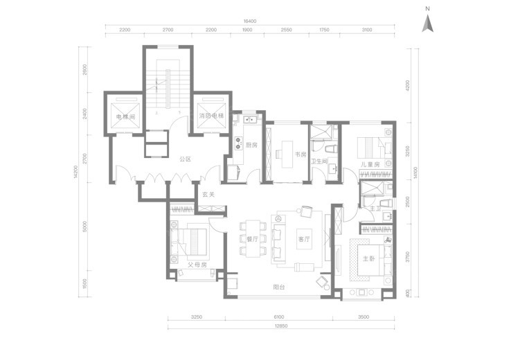 10#E1户型四室两厅两卫145㎡.jpg