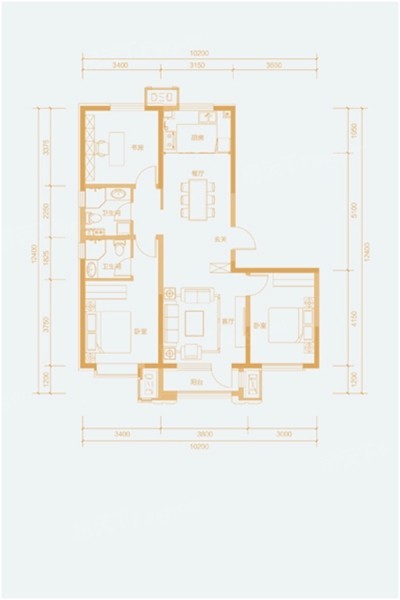 B2户型三室两厅两卫122㎡.jpg