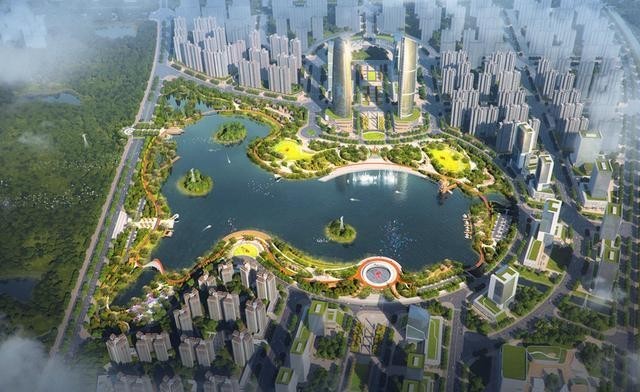 肇庆高新区麒麟湖改造工程项目效果图