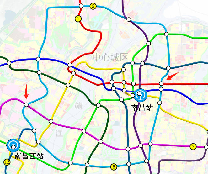 此外,本次南昌地铁5号线将从新洪大过江与地铁2号线国体站换乘再北上