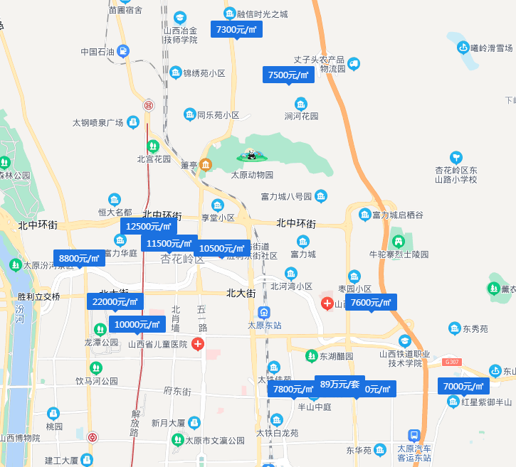 杏花岭区地图范围图片