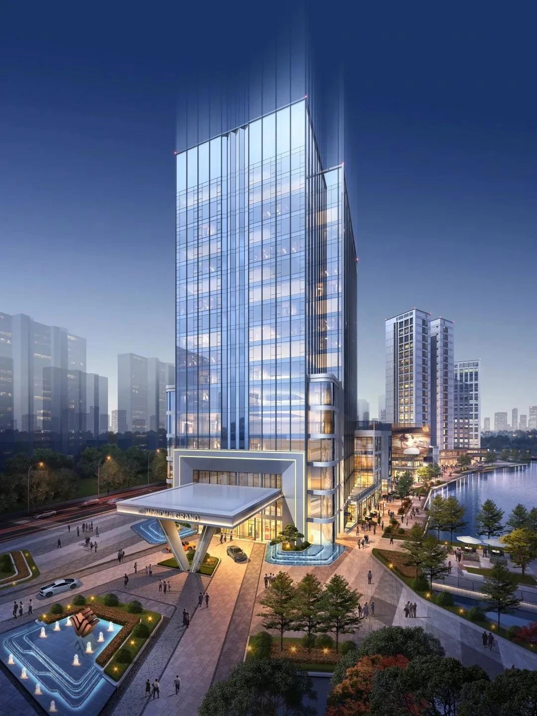 近享总建面约30万㎡的中央广场,高端写字楼,平阳五星级酒店——温德姆