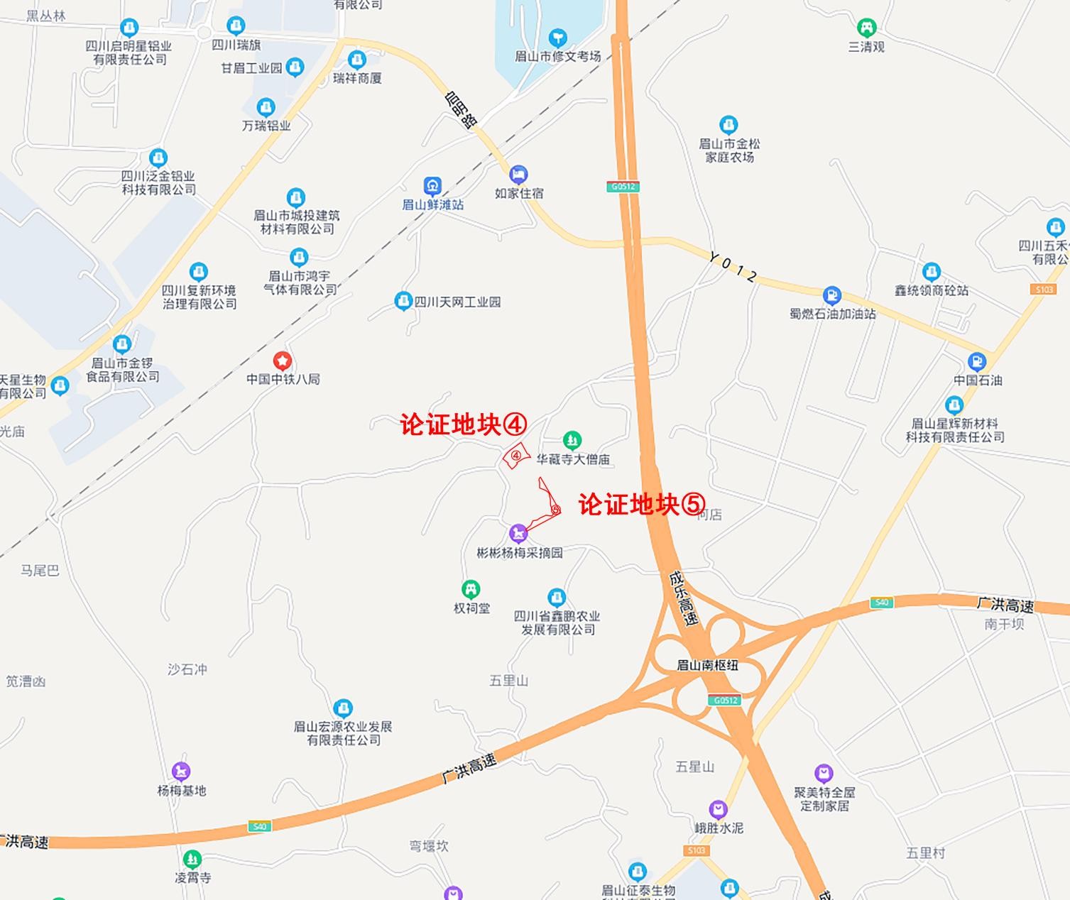 松江镇中坝新村、光荣村这些地块论证为用于涉农项目的二类工业用地