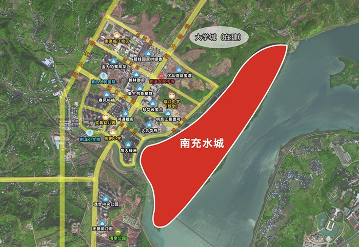 荆溪片区将建约113亩的桑树坝公园,南充水城来了?