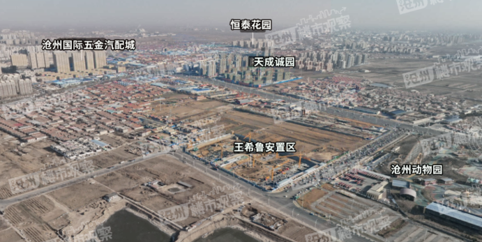 沧州这个安置区施工速度真快，首栋安置楼成功封顶