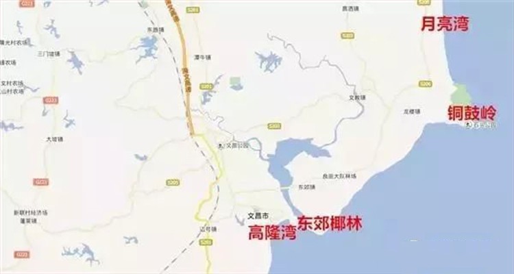 文昌月亮湾地图图片