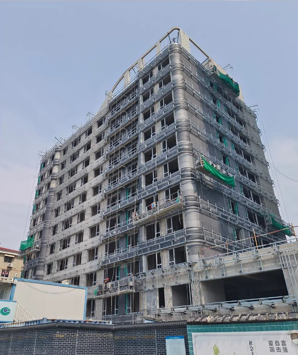 工程进度【蔚蓝公馆】2#楼室内排水及找平层完成-潍坊楼盘网