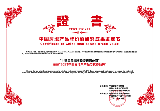 2023中国房地产产品力优秀品牌证书.png